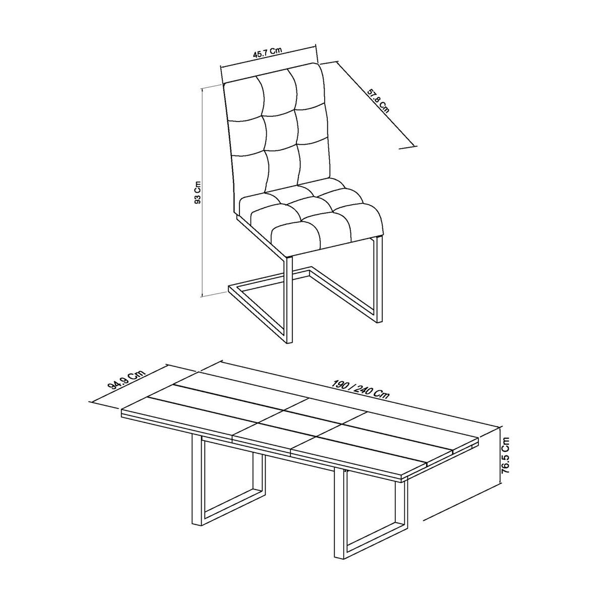 Bentley Designs Tivoli Dark Oak Extending Dining Table + 6 Navy Cantilever Chairs, Seats 6-8