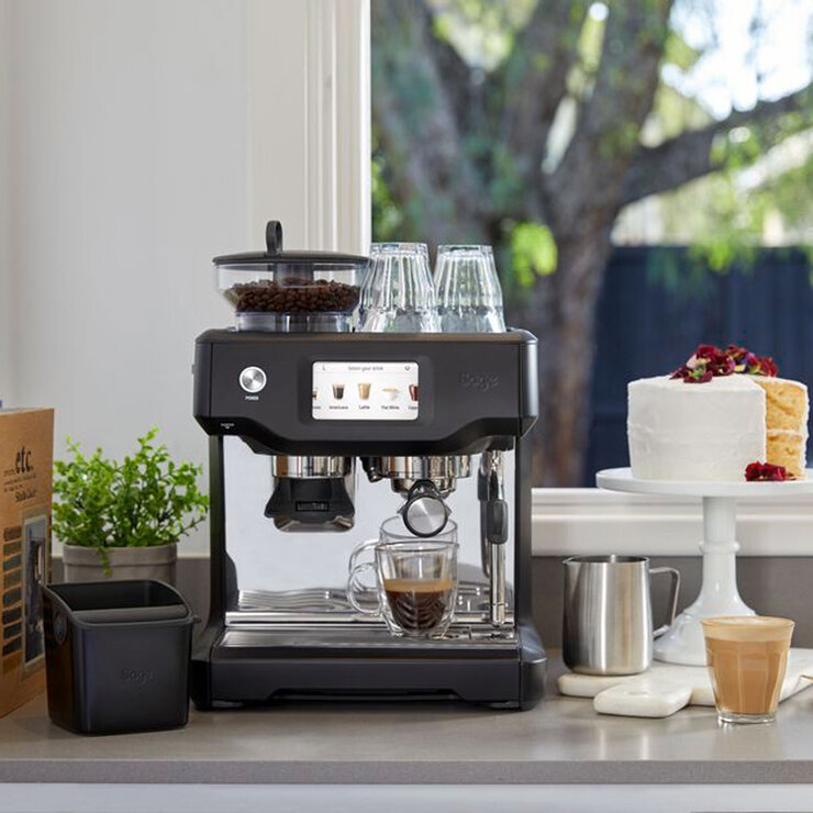 Sage Barista Touch Coffee Machine in Black Truffle Lifestyle Image