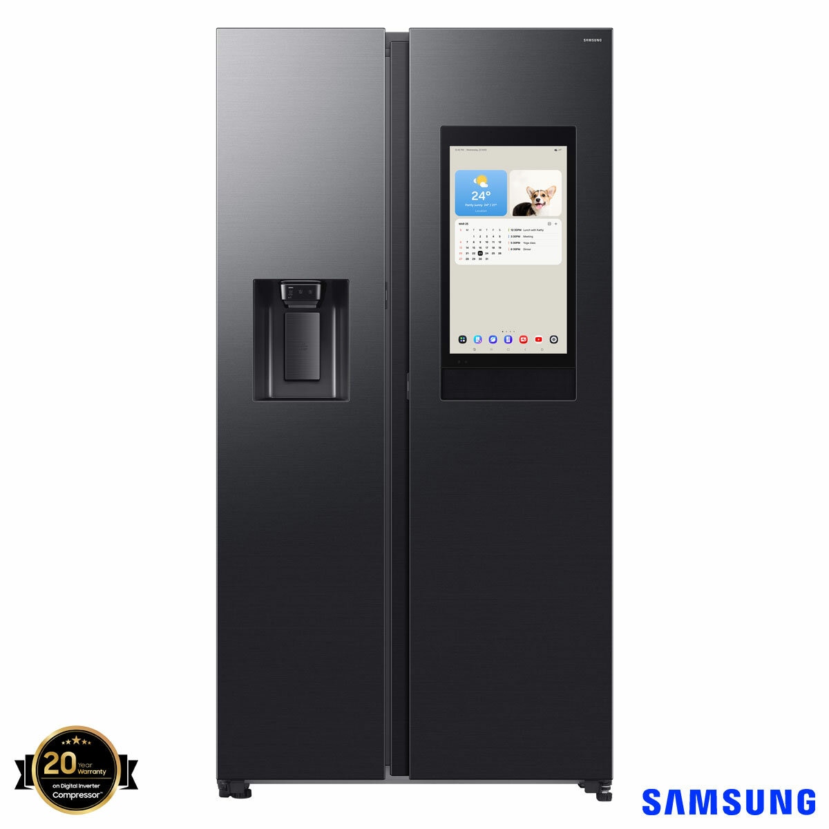 Samsung RS90F66BEFEU, Side by Side Fridge Freezer, E Rated in Black
