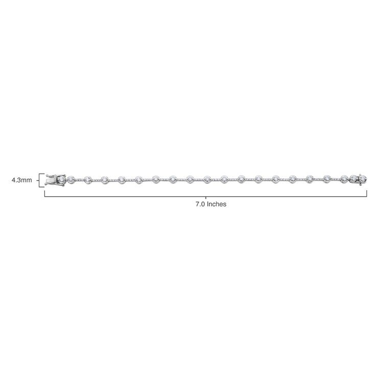 2.40ctw Round Brilliant Cut Diamond Bracelet, 18ct White Gold 2.40ctw Round Brilliant Cut Diamond Bracelet, 18ct White Gold