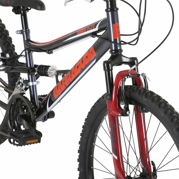 Barracuda 24" (60.9 cm) Draco DS Mountain Bike, Black/Red Costco UK