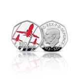 Red Arrows 50p Silver Proof Coin Cover from Royal Mail and The Royal Mint