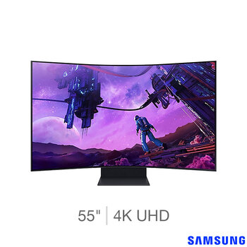 Samsung Odyssey Ark 55 Inch 4K Ultra HD 165Hz Mini LED Curved Gaming Monitor, LS55BG970NUXXU