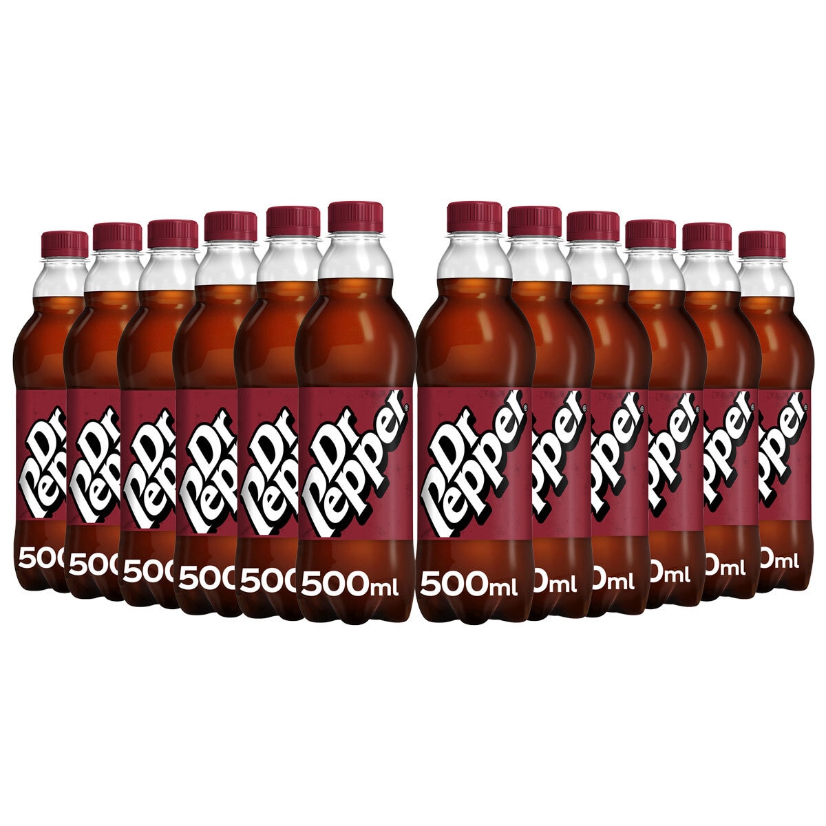 Cut out image of multiple bottles on white background