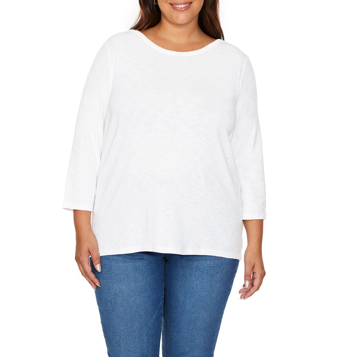 Kirkland Signature Ladies Boatneck Tee in White