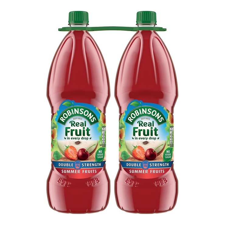 Robinsons Real Fruit Double Strength Summer Fruits Squash, 2 x 1.75L Robinsons Real Fruit Double Strength Summer Fruits Squash, 2 x 1.75L