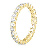 1.00ctw Round Brilliant Cut Claw Set Eternity Ring, 18ct Yellow Gold