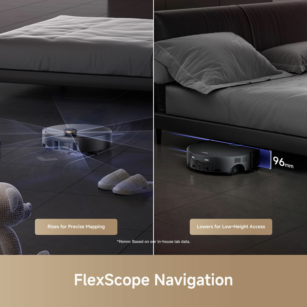 Lifestyle image of MOVA Z60 Ultra Roller Complete Robot with flexscope navigation