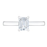 1.00 cwt Emerald Cut DIamond Solitaire Ring, Platinum