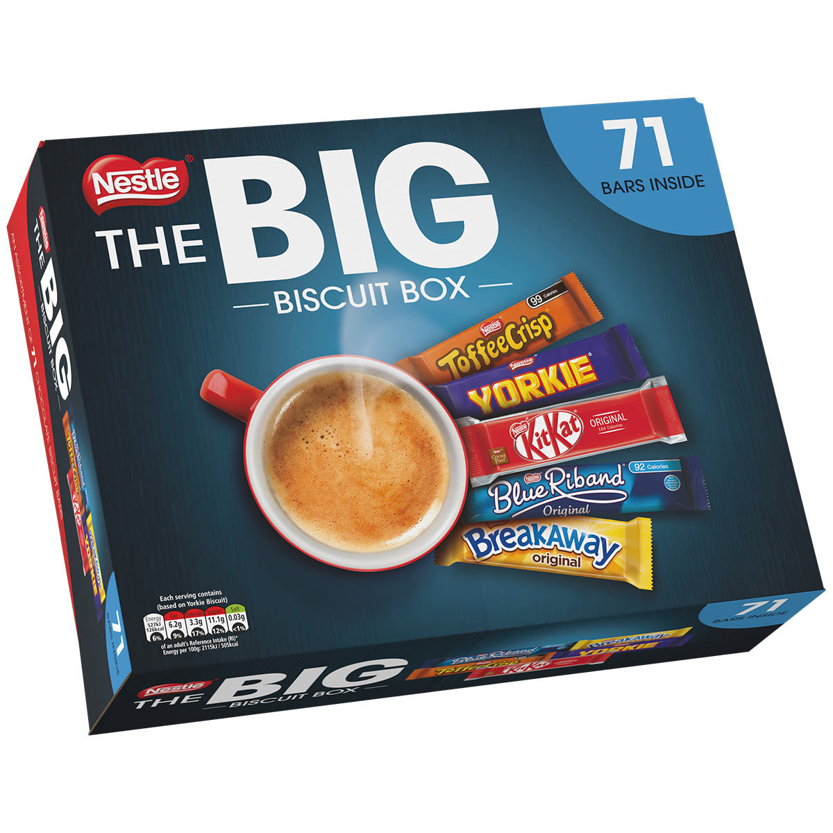 Image of The BIG Biscuit Box at an angle on a white background