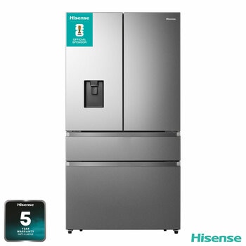 Hisense RF749N4SWSE, Multidoor Fridge Freezer, E Rated in Stainless Steel
