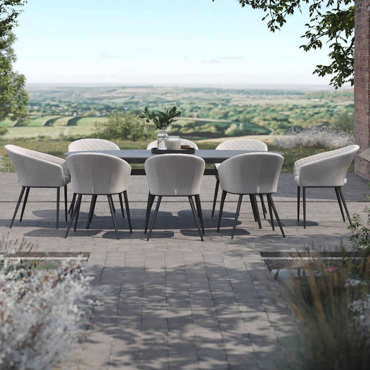 Maze Ambition 9pc oval dining set