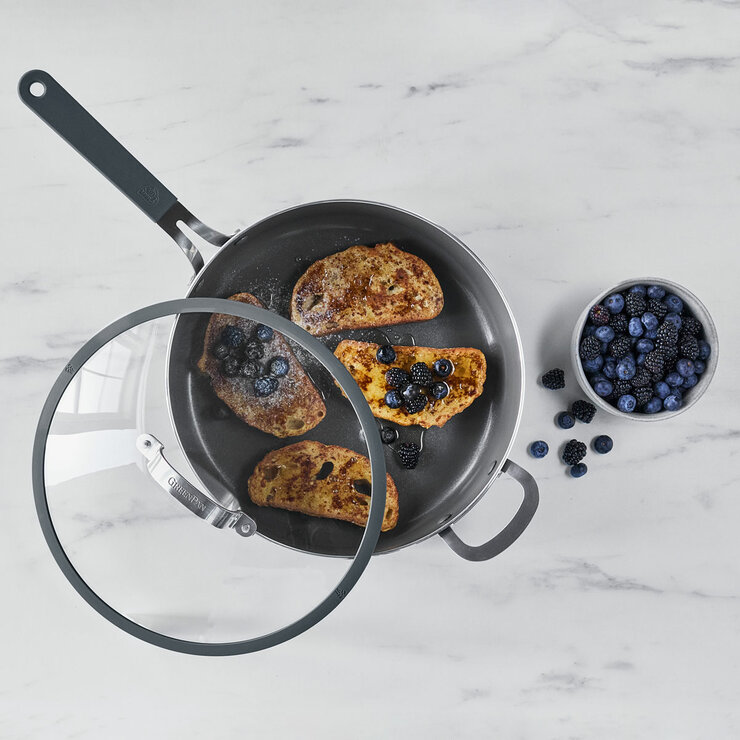 GreenPan Saute Pan with Lid, 30cm in Grey