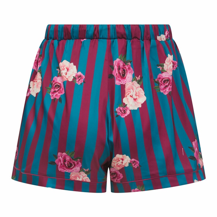 Ted Baker Ladies Satin 2 Piece PJ Set in Burgundy & Dark Blue