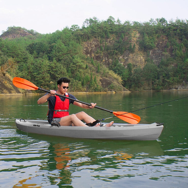 H20FLO Fishing 10ft (304cm) SitOn 1 Person Kayak with Paddle Costco UK
