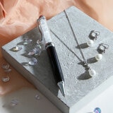 Diamonfire Shell Pearl Drop Necklace