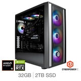 CyberPower, AMD Ryzen 9, 32GB RAM, 2TB SSD, NVIDIA GeForce RTX 5090, Gaming Desktop PC
