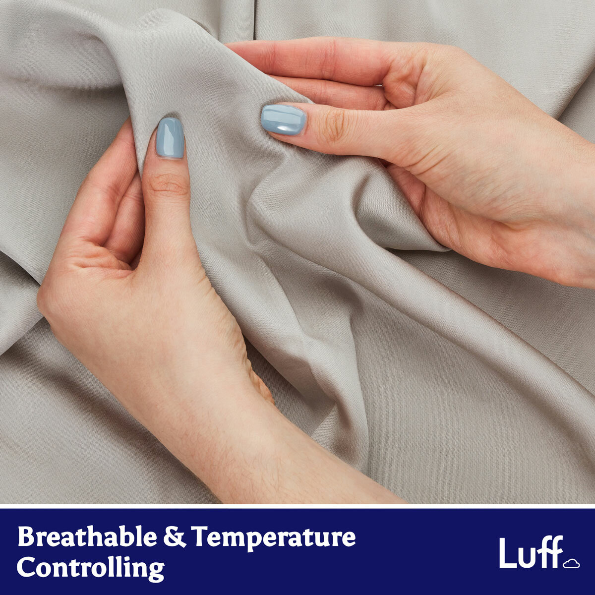 Luff 700 Thread Count 100% Organic Bamboo Pillowcases 2 Pack Light Grey4