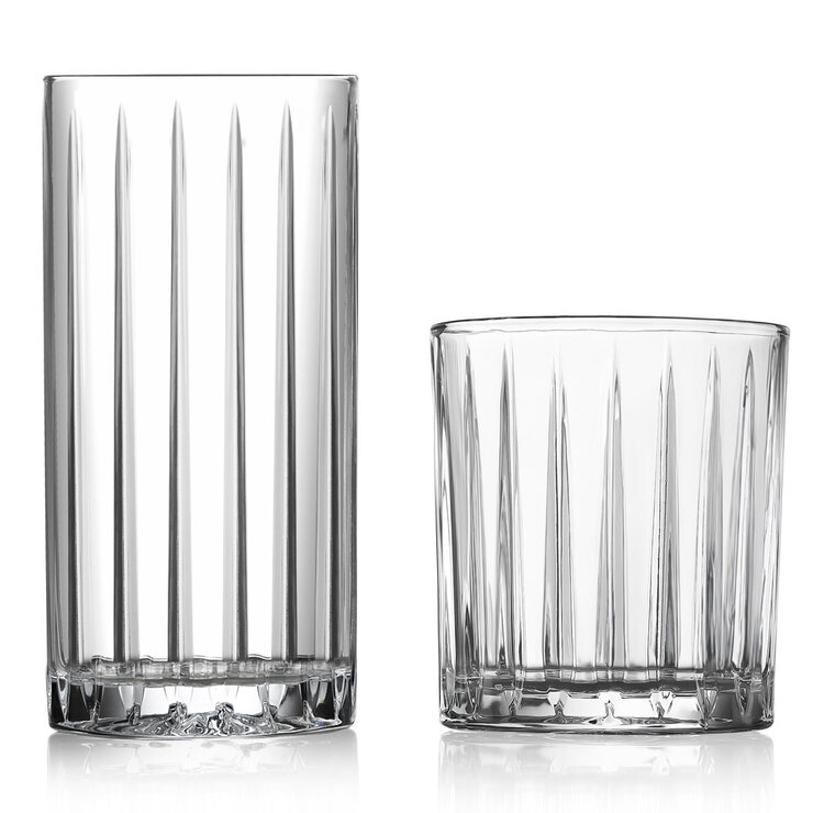 King Crystal Revel Glassware Set 16 Piece