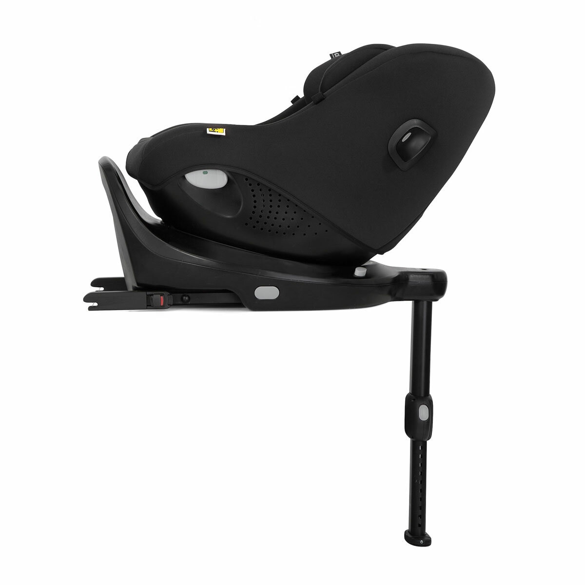 Studio image of the Joie I-Pivot Car Seat from the side, reclined
