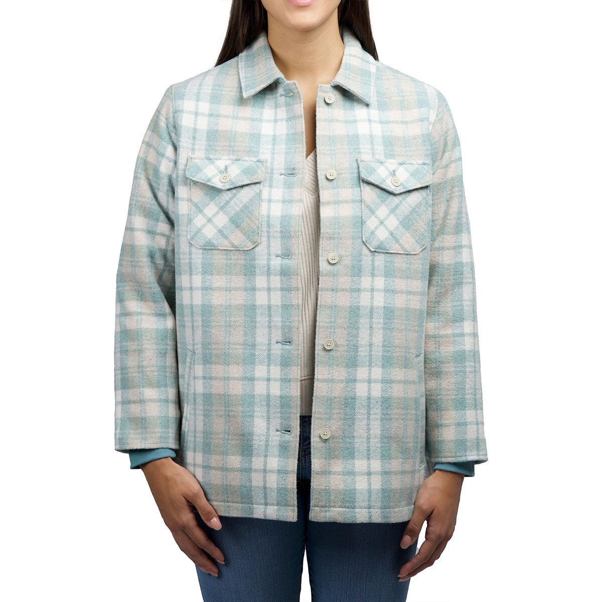 Jachs Women's Wool Blend Shacket in Mint
