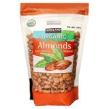 Front of pack with clear plastic displaying Almonds