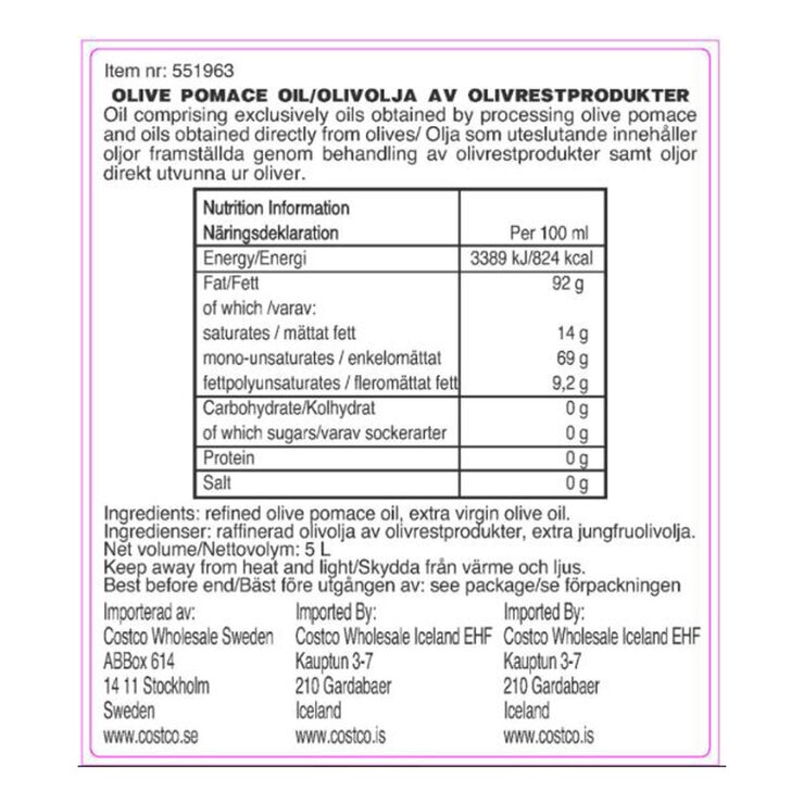 La Masia Pomace Oil, 5L