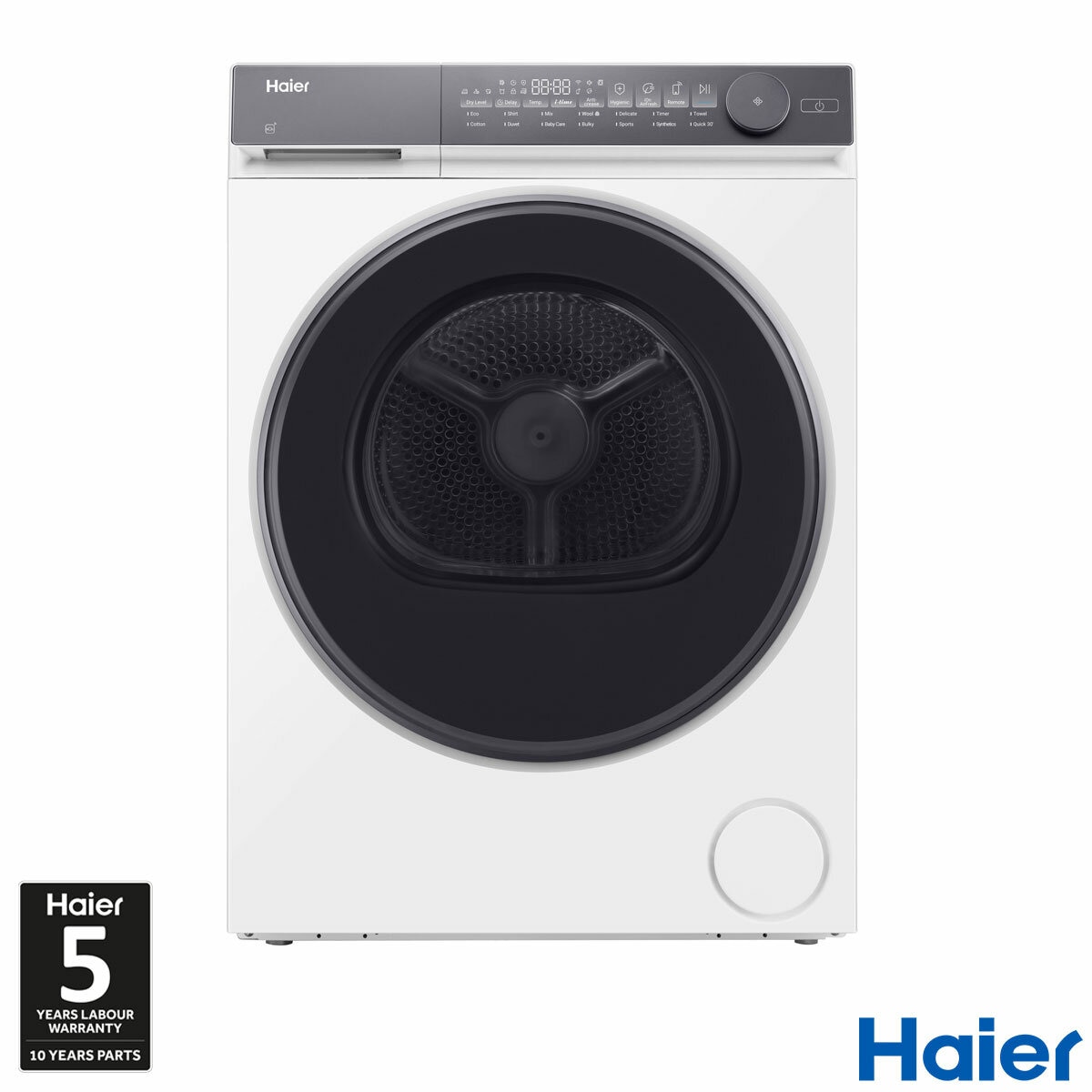 Haier, HD100-C367U1-UK, 10kg Heat Pump Tumble Dryer, A++ Rated in White