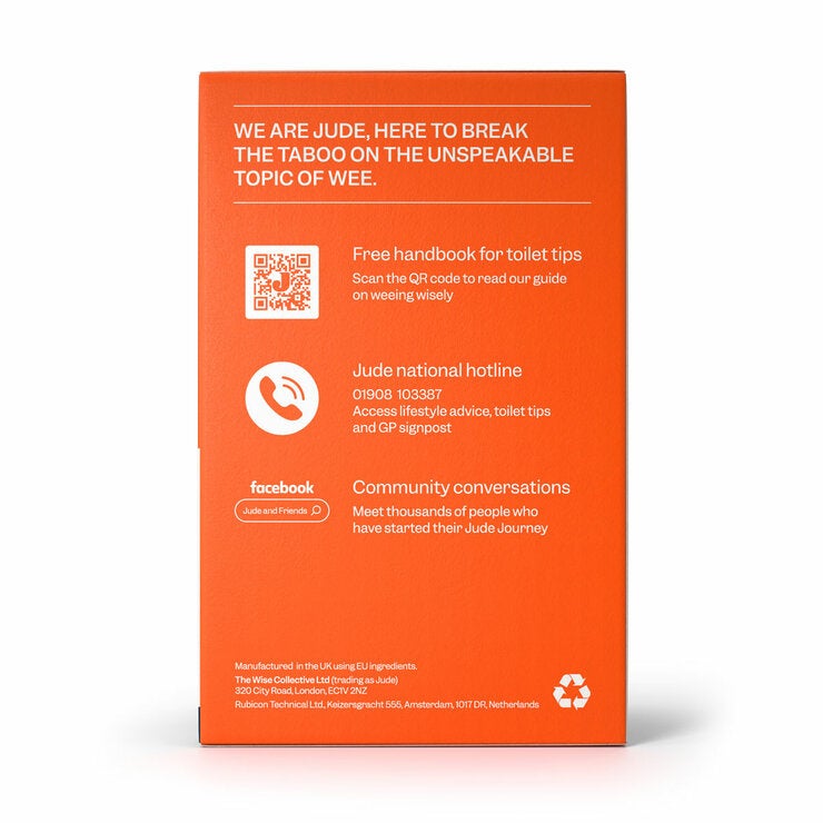 Jude Bladder Health Supplements Side Of Packaging