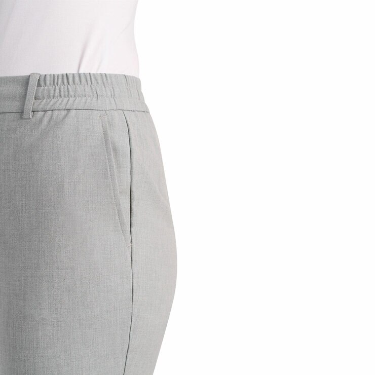 Hilary Radley Ladies 4 Way Stretch Pull On Pant in Heather Grey