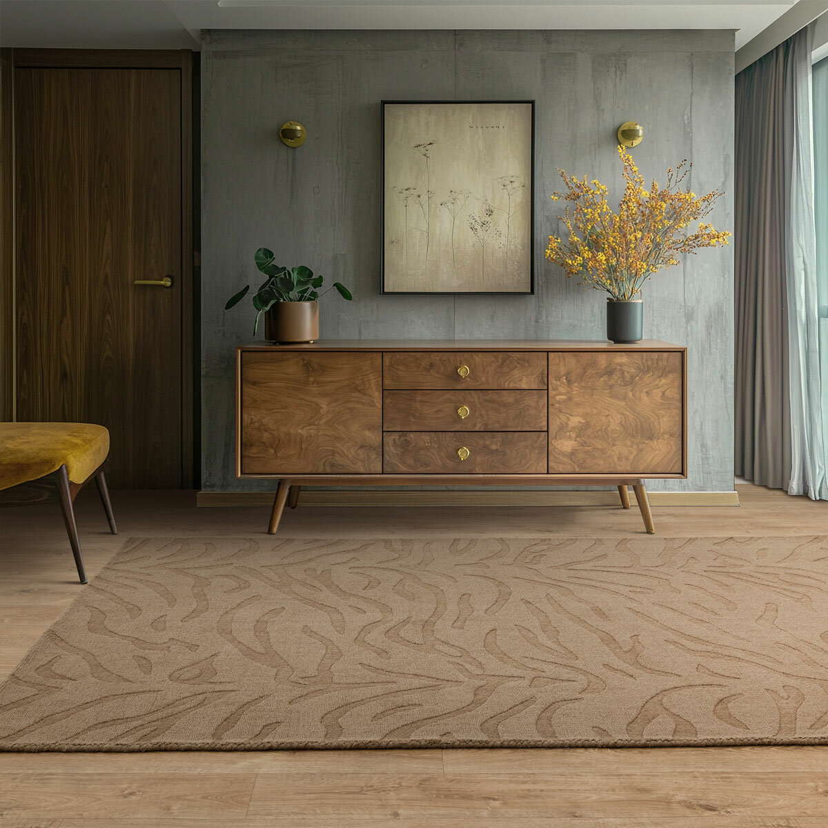 Asiatic Tigra Rug in Mocha Colour with a tiger print pattern Asiatic Tigra Rug in Mocha Colour with a tiger print pattern