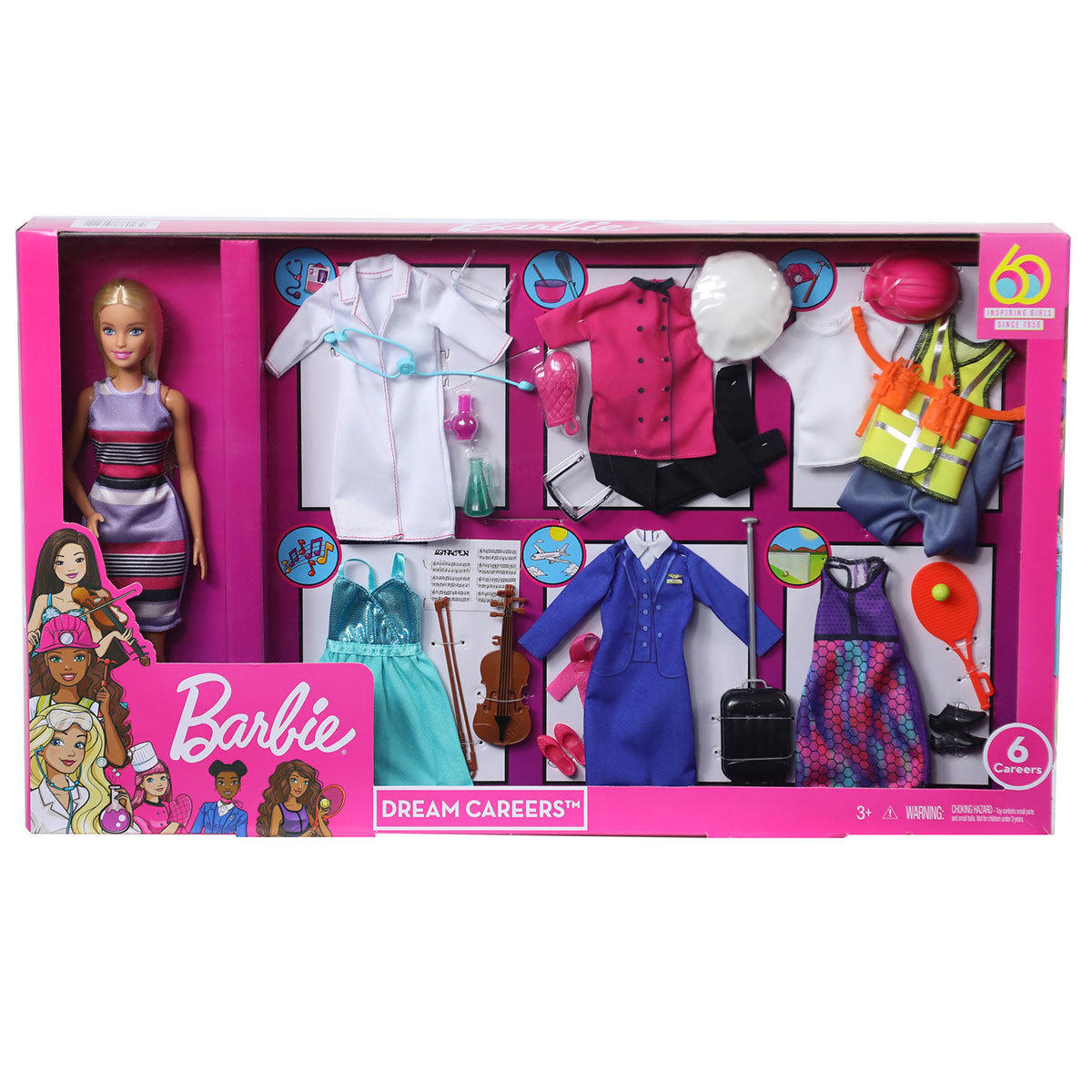 Barbie Dream Careers Fashion Closet Doll Dress Up Set With Doll 3 Years Costco Uk