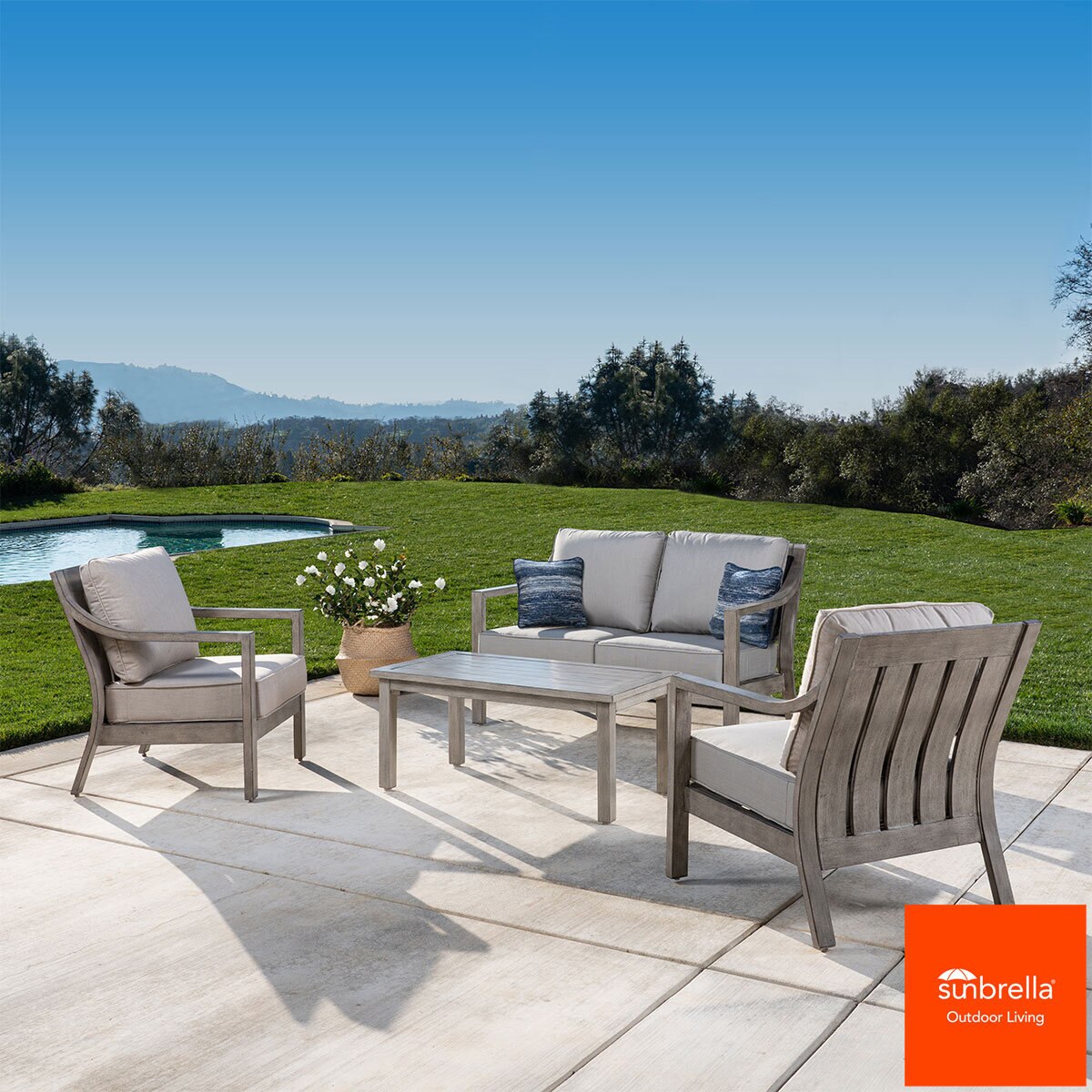 SunVilla Northshore 4 Piece Deep Seating Patio Set Cost...