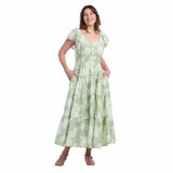 Dalia Ladies Tiered Maxi Dress in Green