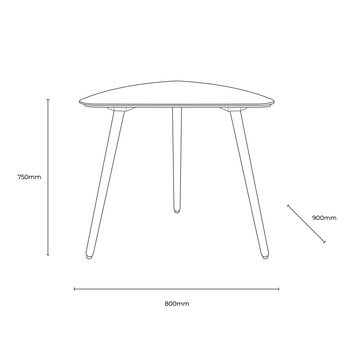 Gallery Hatfield Natural Small Dining Table, Seats 2