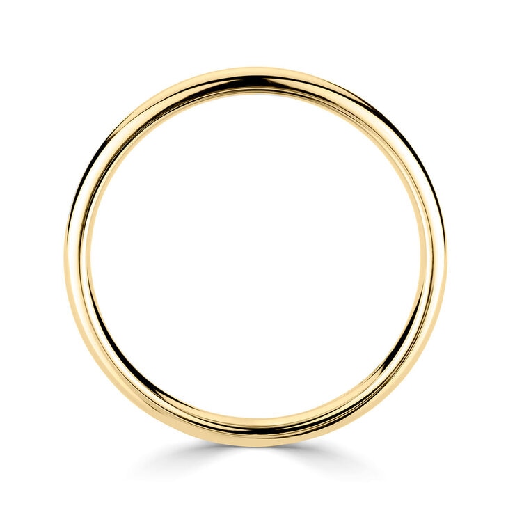 3.0mm Basic Light Court Wedding band. 18ct Yellow Gold