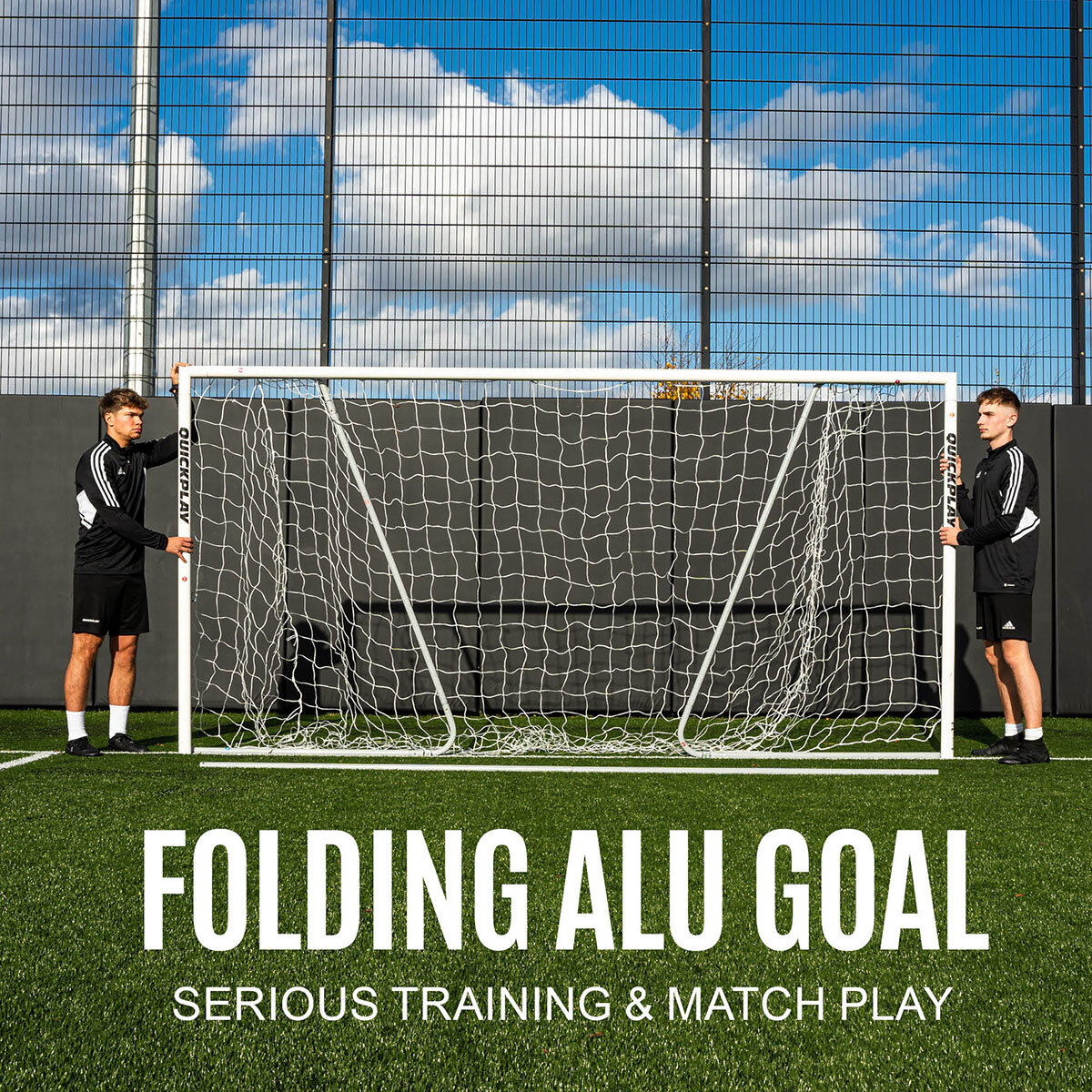 Quickplay Pro Alu Match 12ft x 6ft Football Goal