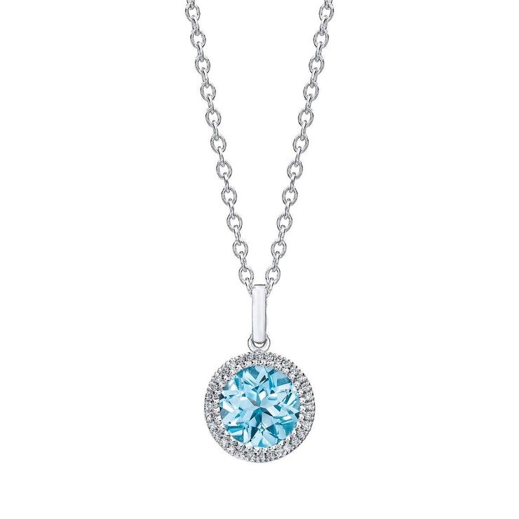 Round Cut Aquamarine 0 10ctw Diamond Pendant 14ct White Gold Costco Uk - White Gold Pendant Costco Round Cut Aquamarine 0 10ctw Diamond Pendant 14ct White Gold Costco Uk - White Gold Pendant Costco