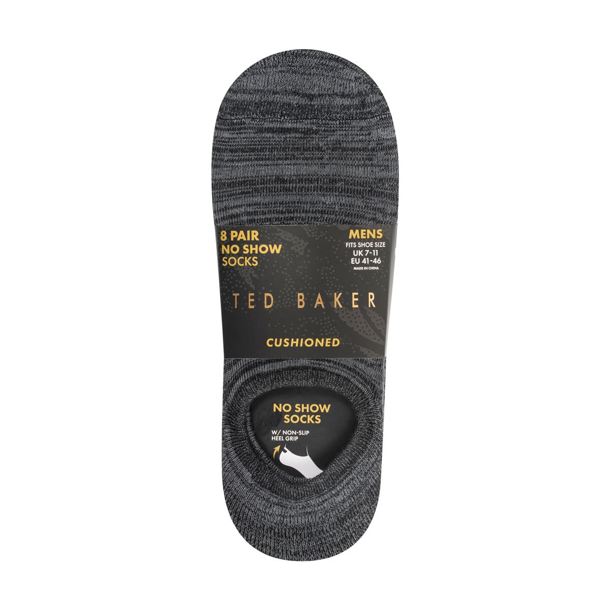 Ted Baker Men's Liner Sock, 8 Pack in Black