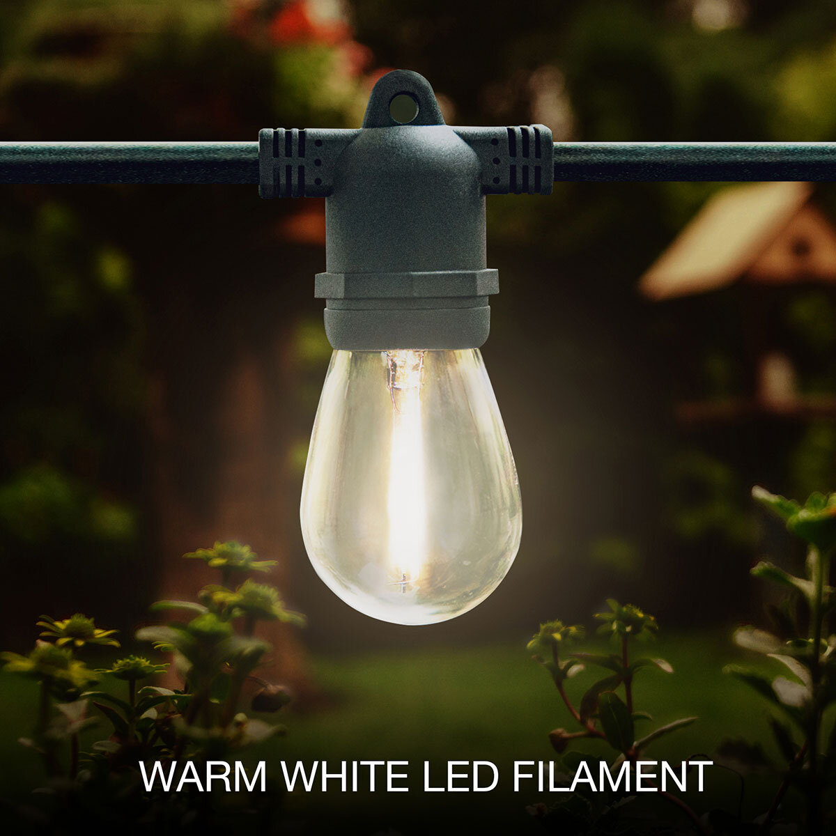 Lifestyle image of lights in outdoor setting