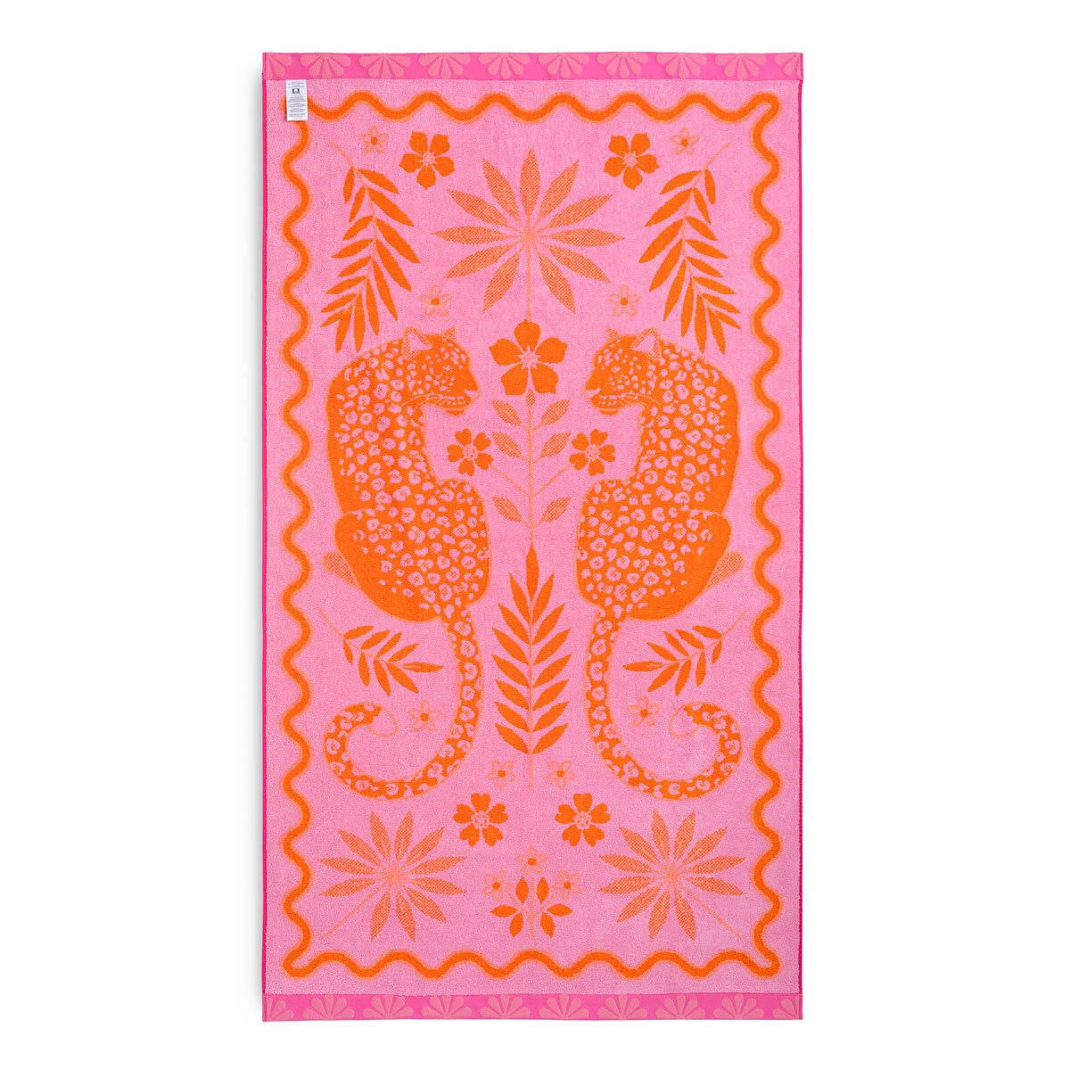 Welhome Leopard Dance Beach Towel, 102 x 183 cm