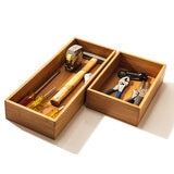 Seville Bamboo Drawer Organiser 10pc lifestyle office