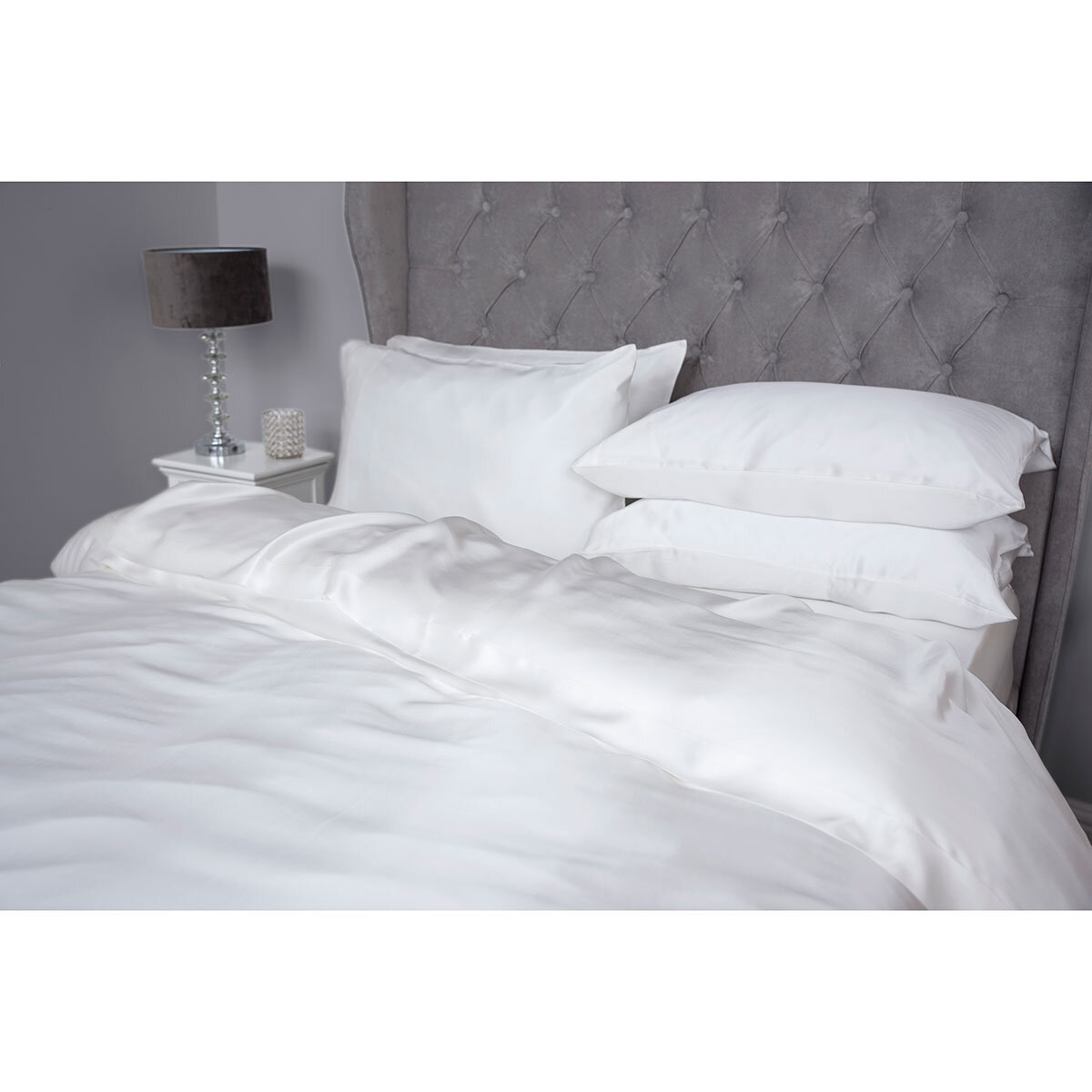 Mulberry silk duvet cover in ivory colour