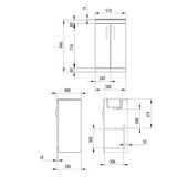Tavistock Vesta Floor Mount unit with Basin in white at costco.co.uk
