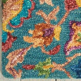 Nourison Vibrant Wool Teal Rug, in 3 Sizes Nourison Vibrant Wool Teal Rug, in 3 Sizes