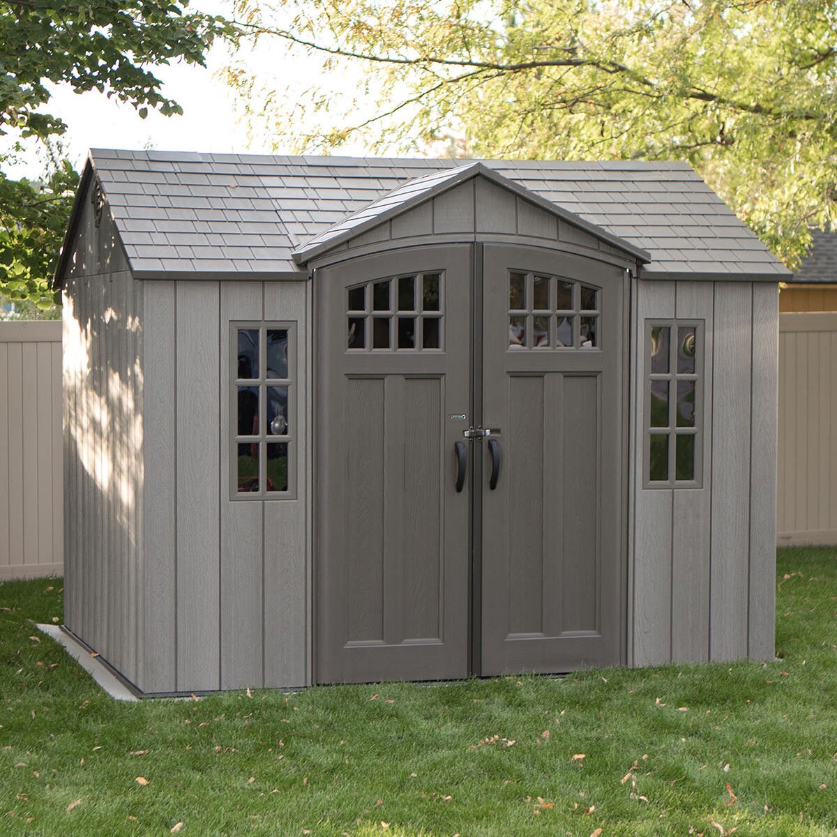 Lifetime 10ft x 8ft (3 x 2.4m) Rough Cut Side Entrance Storage Shed