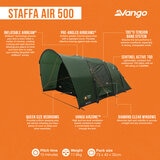 Vango Staffa Air 500 5-Man Air Beam® Inflatable Tent