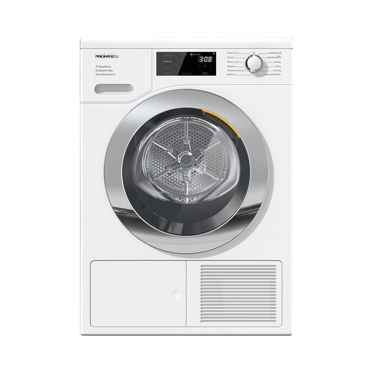 Miele TEF765 WP 8kg heat pump dryer in white