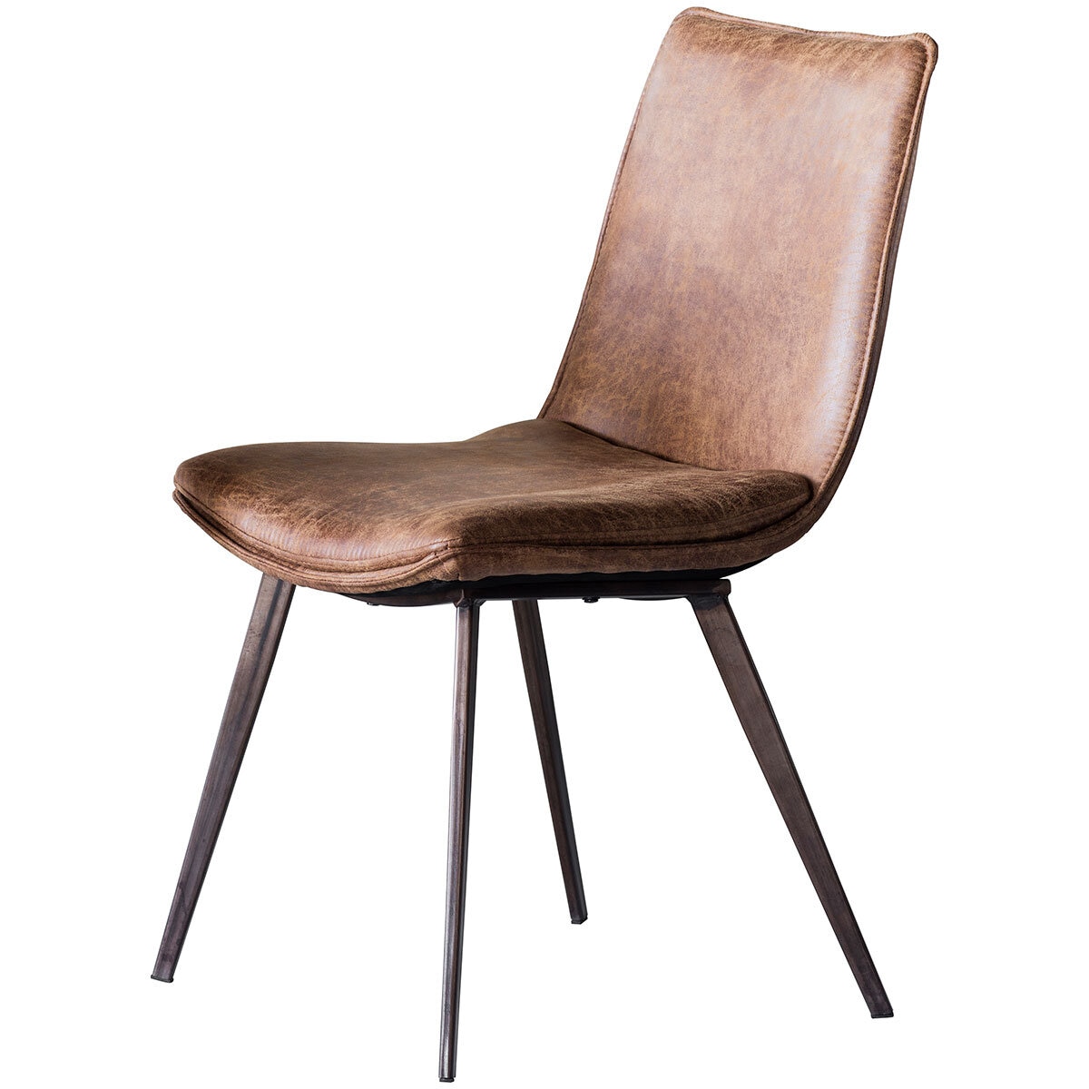 Gallery Hinks Brown Faux Leather Dining Chair