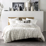 Polka White Cotton 3 Piece Bed Set in 3 Sizes